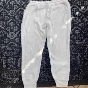 Fluffy, comfy, white pj pants